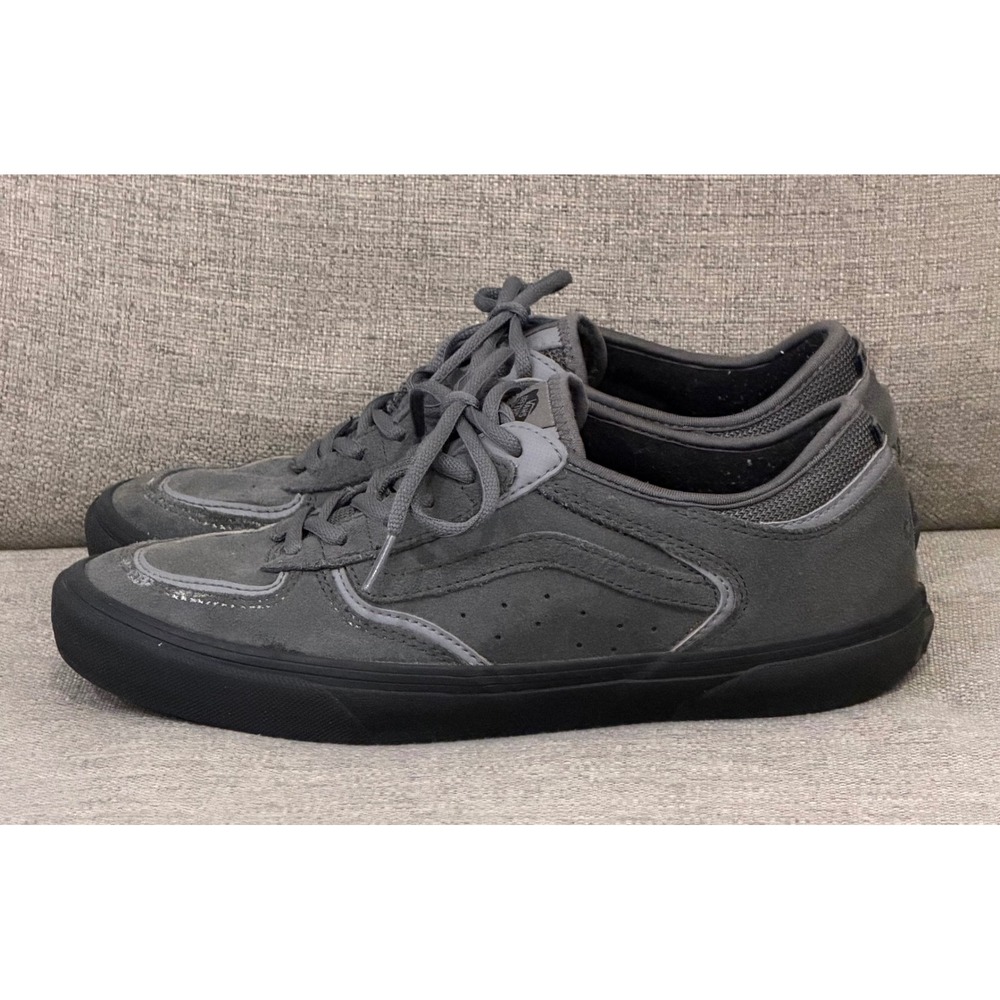 Vans Rowley Men's sz 9 Skateboarding Shoes Grey Suede PopCush Low Top Sneaker